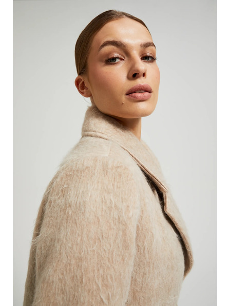 Moodo Dvostruki kaput s ovratnikom bež Moodo