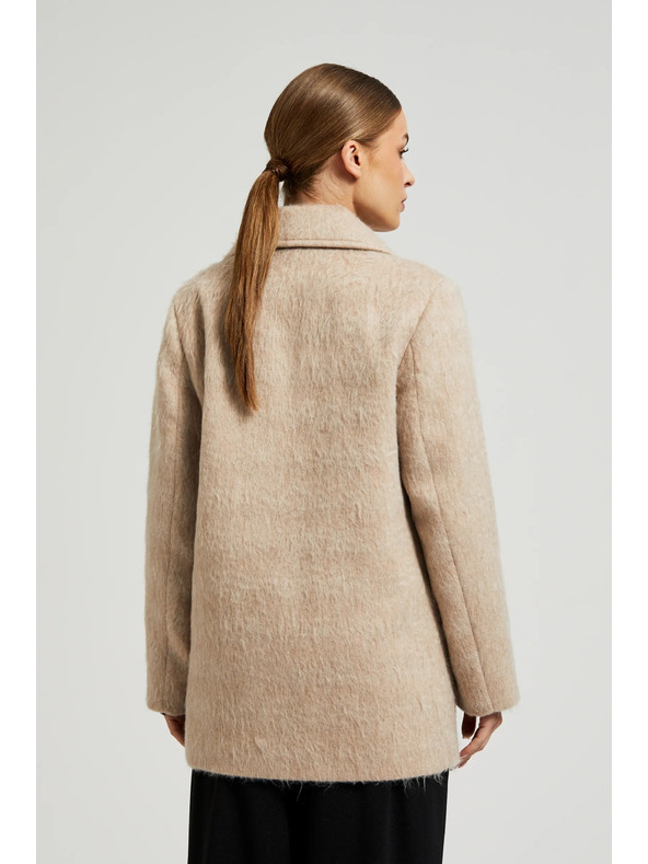 Moodo Dvostruki kaput s ovratnikom bež Moodo