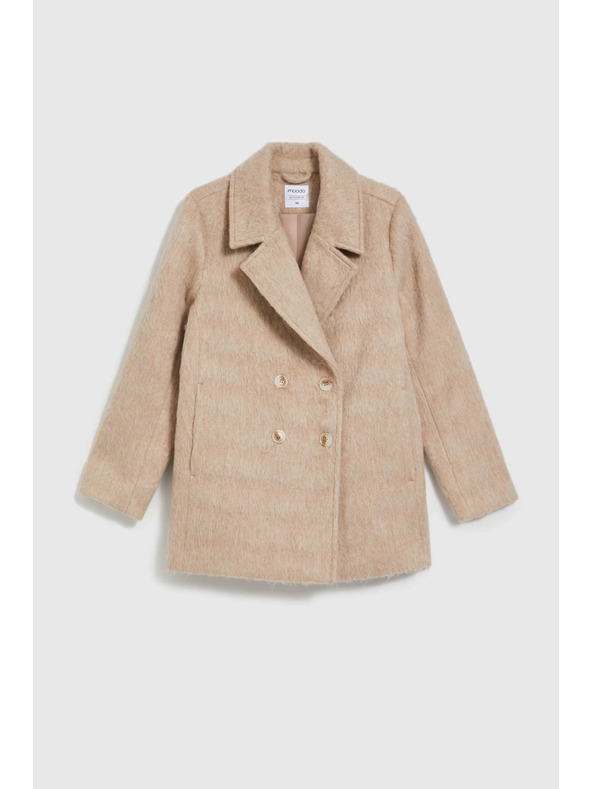 Moodo Dvostruki kaput s ovratnikom bež Moodo