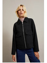 Moodo Crna jakna s velikim džepovima Moodo