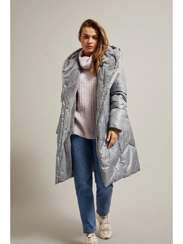 Moodo Jakna s prošivanjem siva Moodo