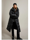 Moodo Duga prošivena jakna s kapuljačom crna Moodo