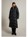 Moodo Duga prošivena jakna s kapuljačom crna Moodo