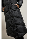 Moodo Duga prošivena jakna s kapuljačom crna Moodo