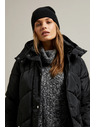Moodo Duga prošivena jakna s kapuljačom crna Moodo