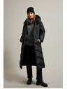 Moodo Duga prošivena jakna s kapuljačom crna Moodo