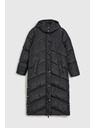 Moodo Duga prošivena jakna s kapuljačom crna Moodo