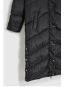 Moodo Duga prošivena jakna s kapuljačom crna Moodo