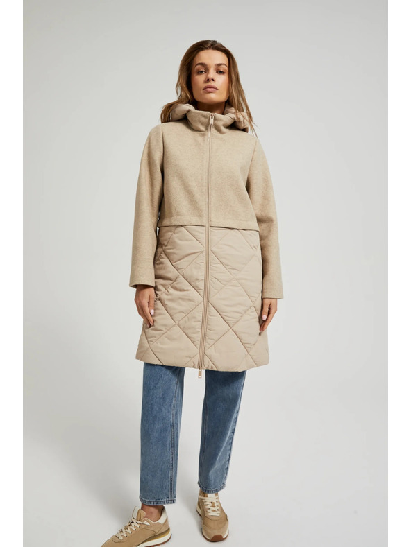 Moodo Jakna s uklonjivom kapuljačom bež Moodo