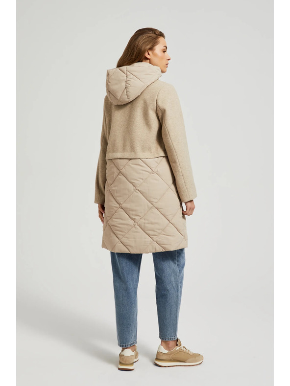 Moodo Jakna s uklonjivom kapuljačom bež Moodo