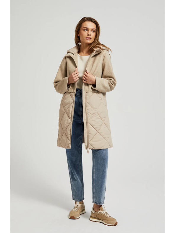 Moodo Jakna s uklonjivom kapuljačom bež Moodo