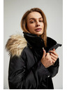 Moodo Zimska jakna s krznenim kapuljačem crna Moodo