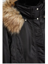 Moodo Zimska jakna s krznenim kapuljačem crna Moodo
