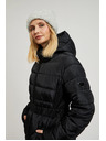 Moodo Prošivena jakna s pojasom crna Moodo