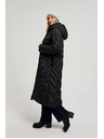 Moodo Prošivena jakna s pojasom crna Moodo