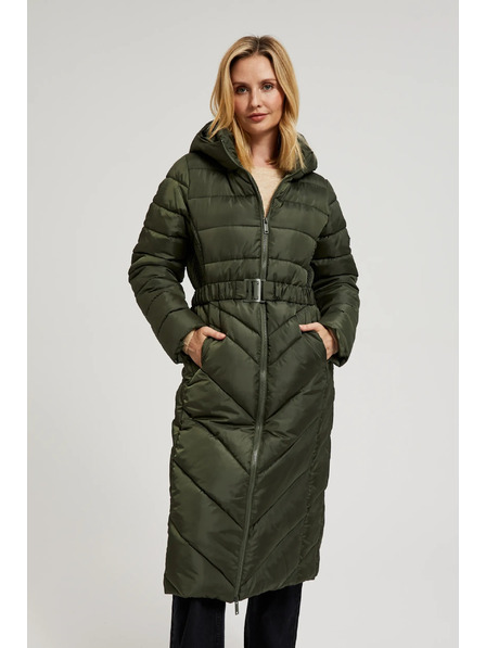 Moodo Prošivena jakna s pojasom maslinasta Moodo