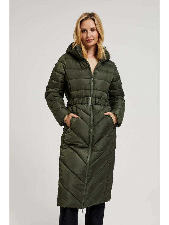Moodo Prošivena jakna s pojasom maslinasta Moodo
