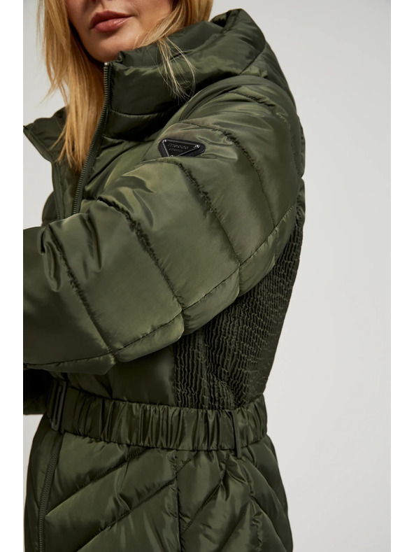Moodo Prošivena jakna s pojasom maslinasta Moodo