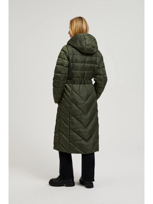 Moodo Prošivena jakna s pojasom maslinasta Moodo