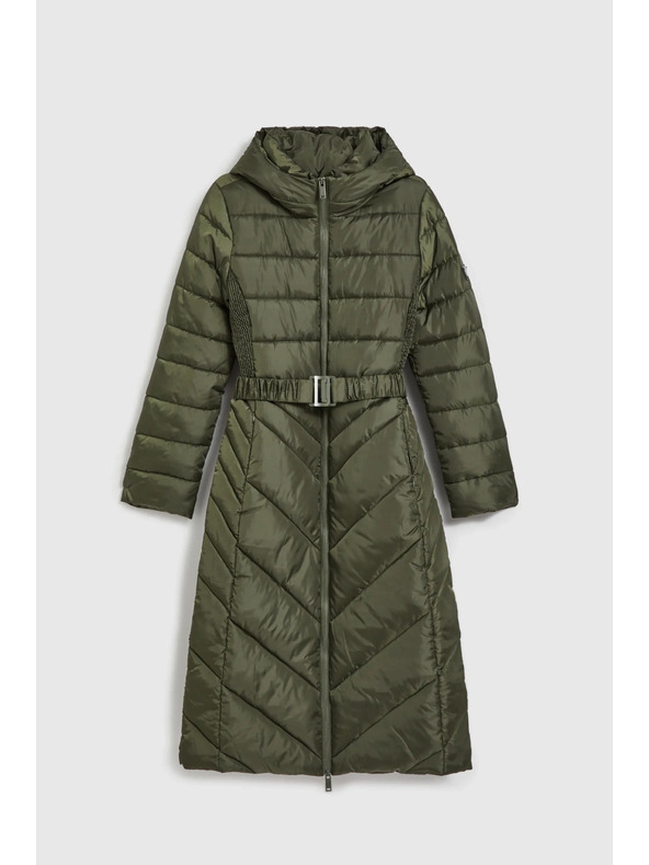 Moodo Prošivena jakna s pojasom maslinasta Moodo