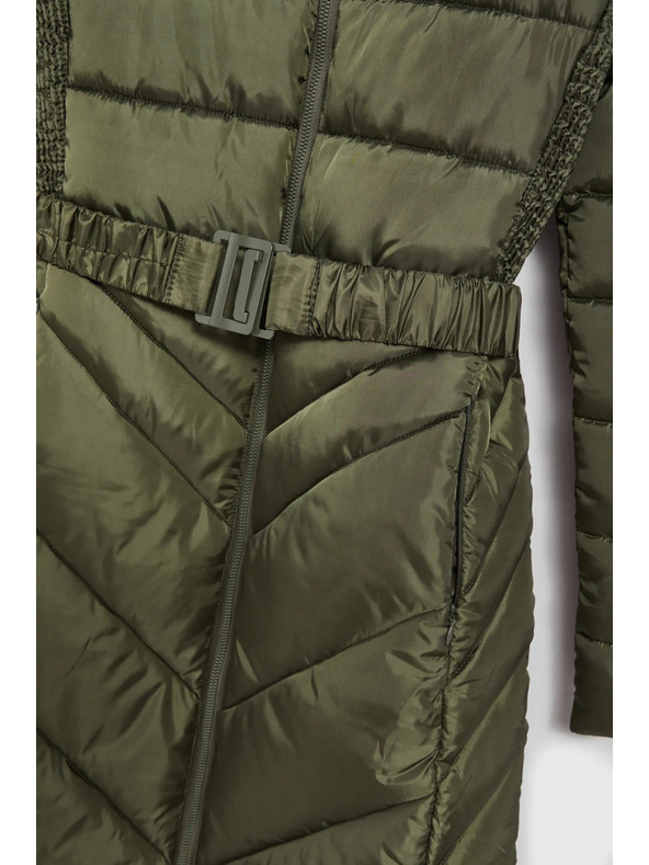 Moodo Prošivena jakna s pojasom maslinasta Moodo