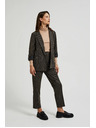 Moodo Crno sako ukrašeno metalnom niti s uvrnultim rukavima Moodo