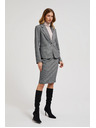 Moodo Jednostavni elegantni blejzer dugih rukava sivi Moodo