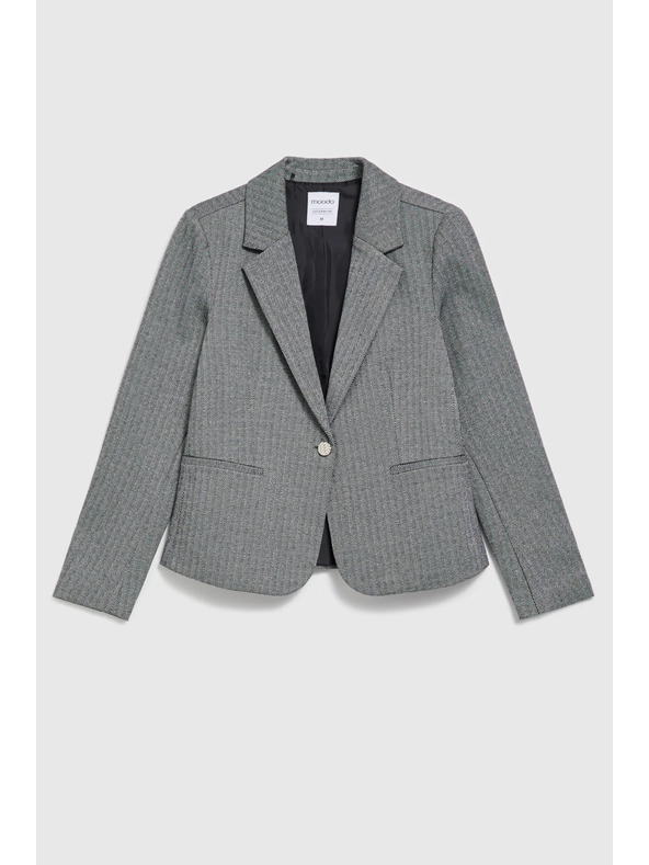 Moodo Jednostavni elegantni blejzer dugih rukava sivi Moodo