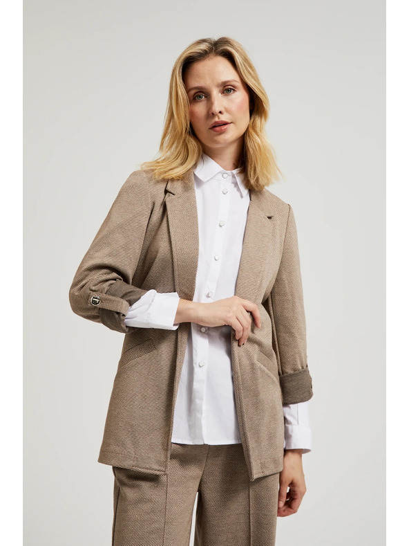 Moodo Sako s uvrnultim rukavima bež Moodo