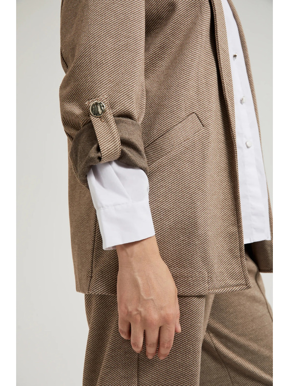 Moodo Sako s uvrnultim rukavima bež Moodo