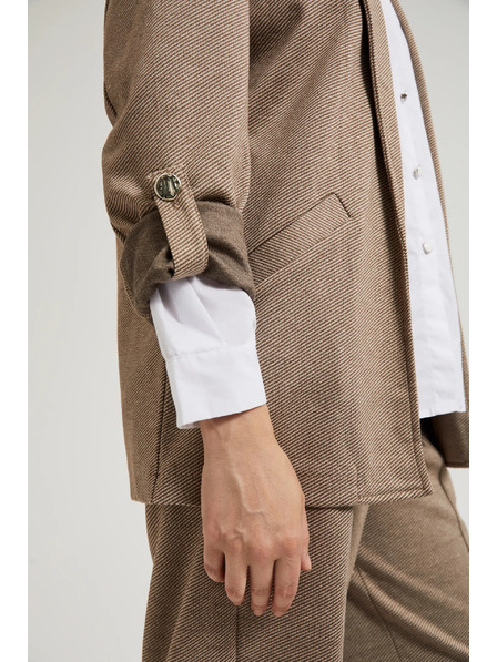 Moodo Sako s uvrnultim rukavima bež Moodo