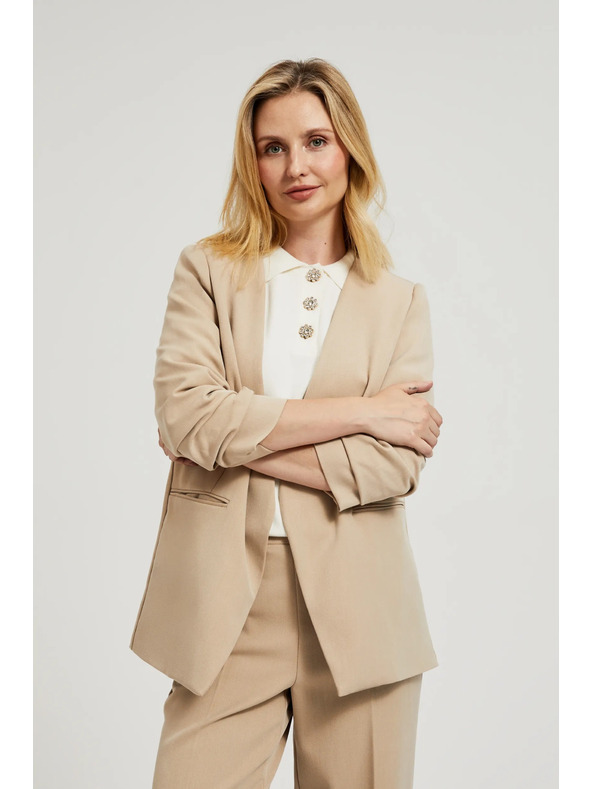 Moodo Sako sa naboranim 3/4 rukavom bež Moodo