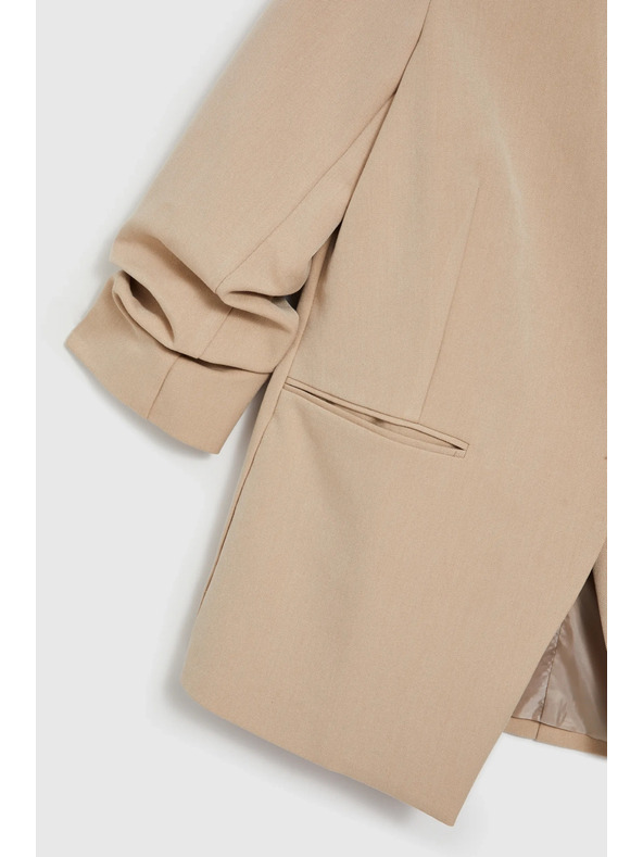 Moodo Sako sa naboranim 3/4 rukavom bež Moodo