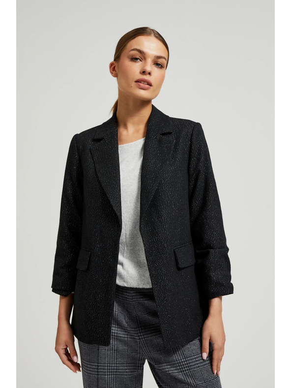 Moodo Sako s tročetvrt rukavima crno Moodo