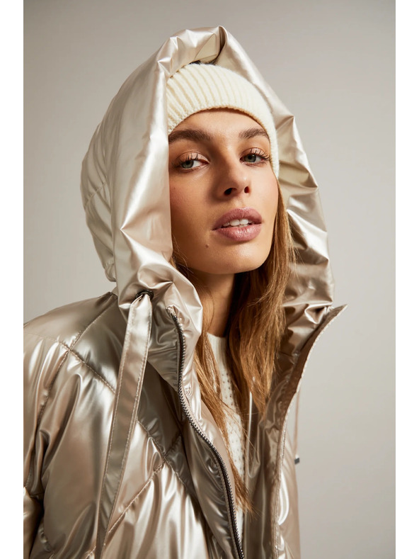 Moodo Prošivena jakna s velikim džepovima bež Moodo