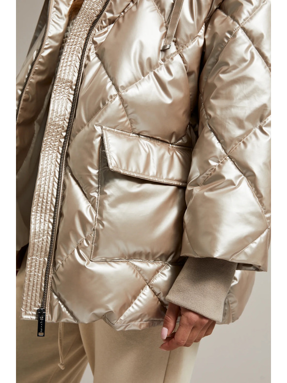 Moodo Prošivena jakna s velikim džepovima bež Moodo