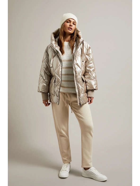 Moodo Prošivena jakna s velikim džepovima bež Moodo