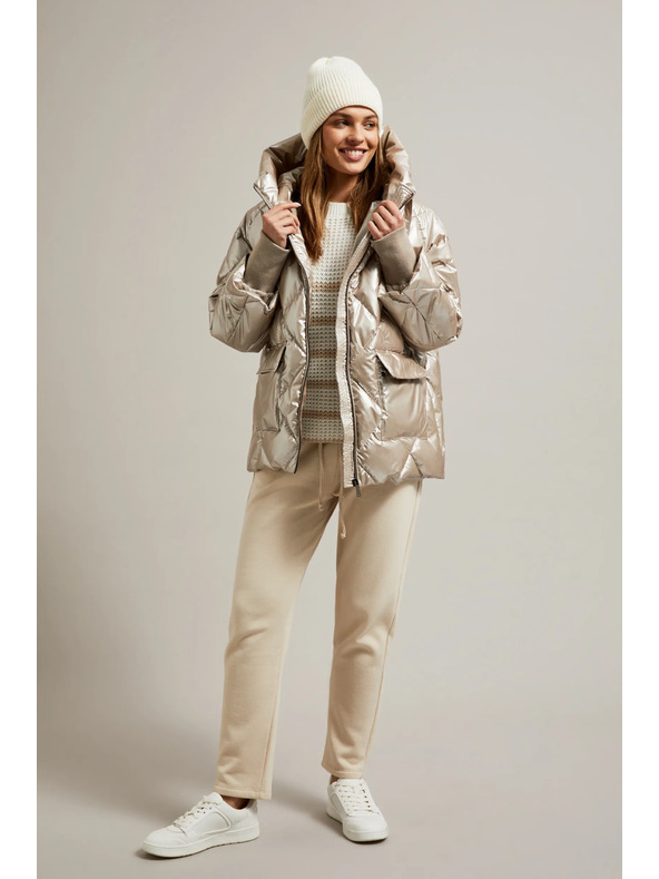 Moodo Prošivena jakna s velikim džepovima bež Moodo