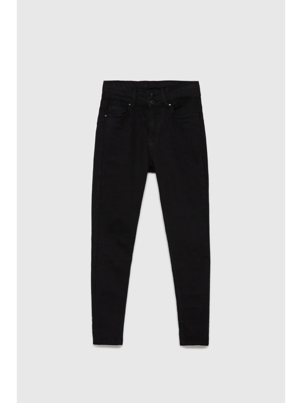 Moodo Glatke uske crne traperice Moodo