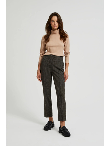 Moodo Cigareta hlače ukrašene metalnom niti crne Moodo