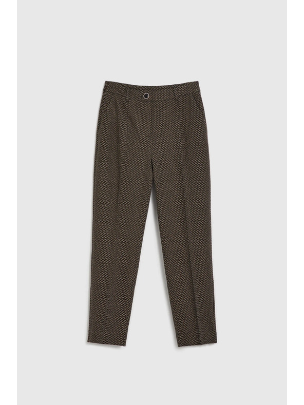 Moodo Cigareta hlače ukrašene metalnom niti crne Moodo