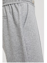 Moodo Glatke hlače ravnih nogavica s gumbima sive Moodo