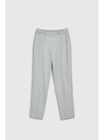 Moodo Glatke hlače ravnih nogavica s gumbima sive Moodo