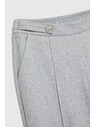 Moodo Glatke hlače ravnih nogavica s gumbima sive Moodo