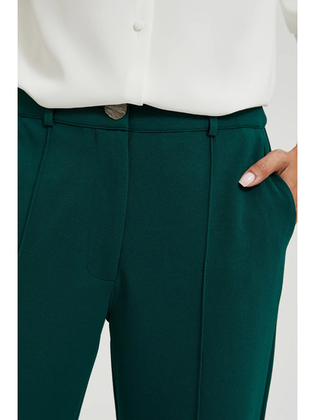 Moodo Zelene hlače ravnih nogavica u karirastom uzorku Moodo