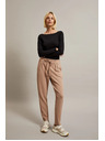 Moodo Bež hlače sa vezivanjem Moodo