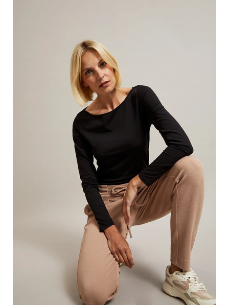 Moodo Bež hlače sa vezivanjem Moodo