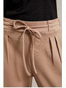 Moodo Bež hlače sa vezivanjem Moodo