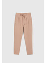 Moodo Bež hlače sa vezivanjem Moodo