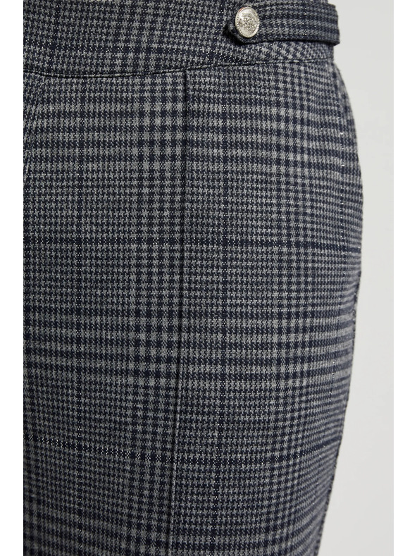 Moodo Sive karirane hlače ravnih nogavica Moodo